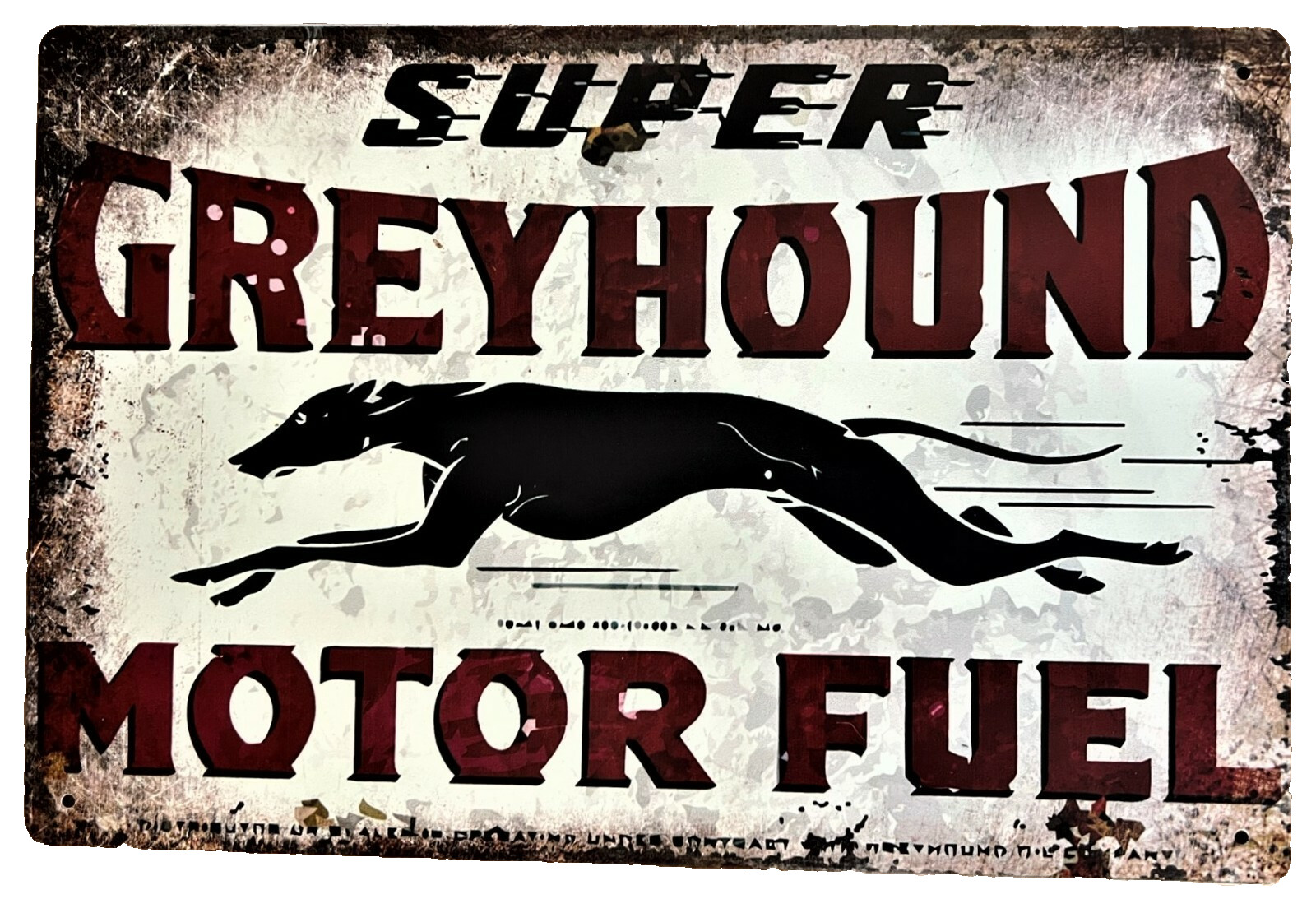 Greyhound Motor Fuel Tin Sign (Dodge Honda Ford Toyota Blue Oval Bow Tie TH1135