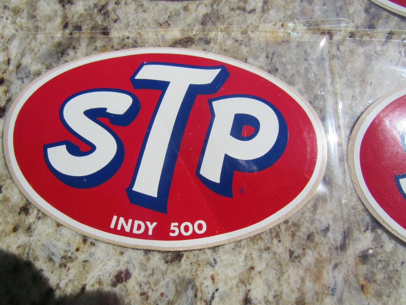 VINTAGE ORIGINAL STP INDY 500 STICKERS SIX STICKERS IN NEW OLD STOCK CONDITION
