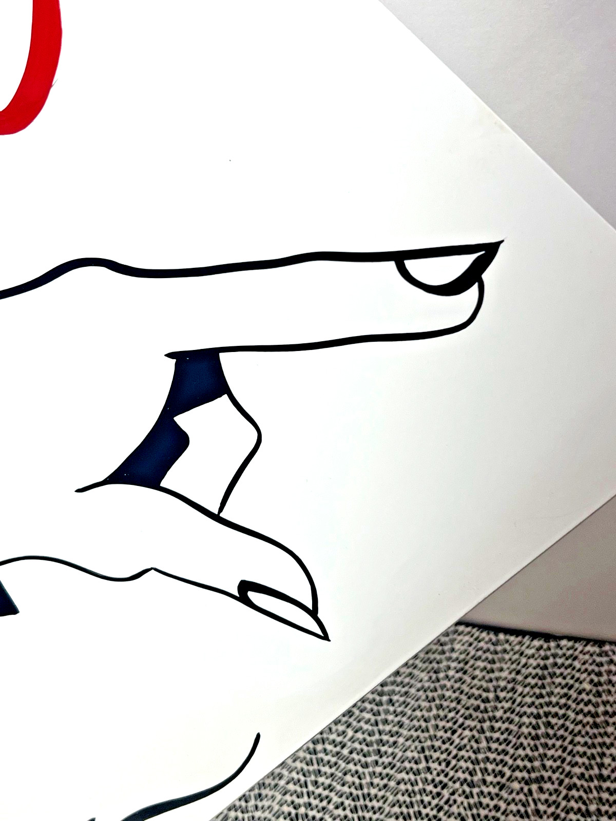 VTG Original by Hotrodsigns HAND PAINTED Pointing Finger Enter Entrance SIGN Art