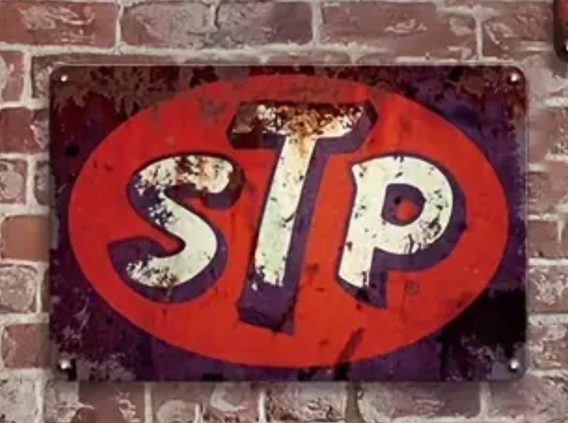 STP The Racers Edge Vintage Sign Reproduction