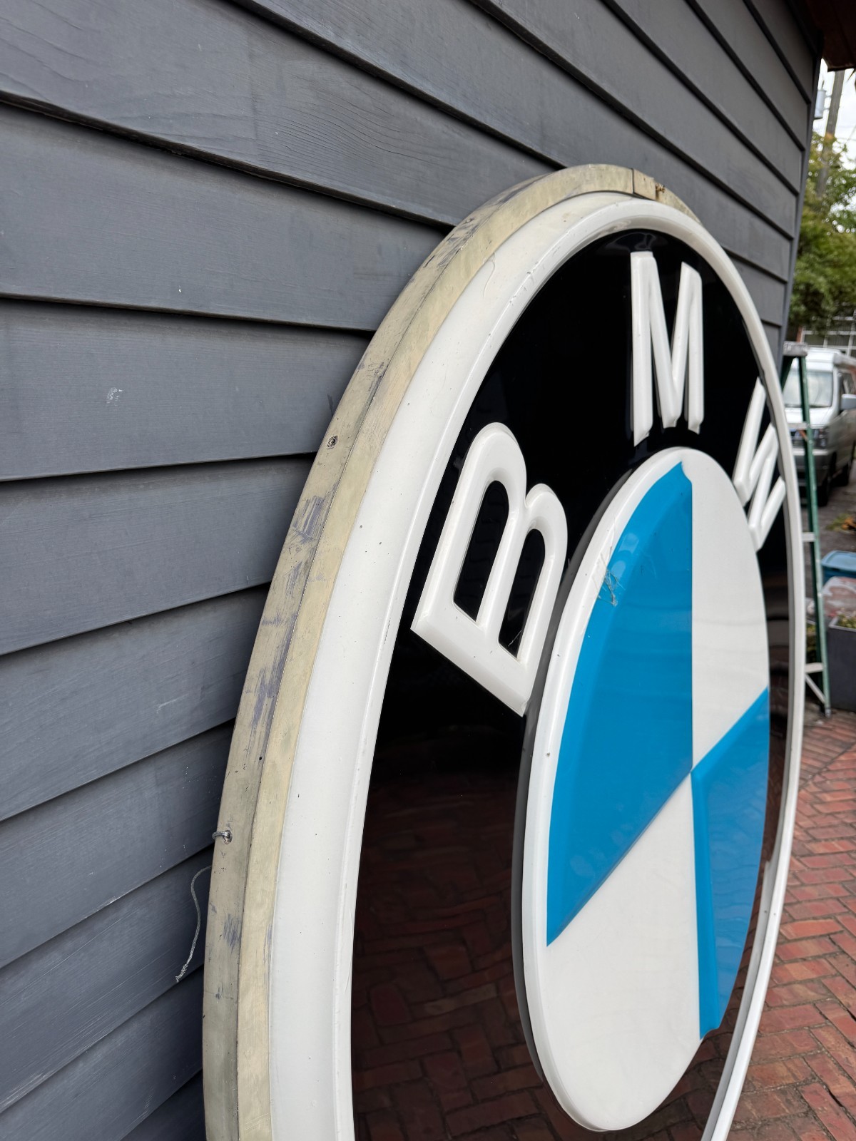 HUGE VINTAGE BMW DEALERSHIP SIGN (6 FEET WIDE) 1980s