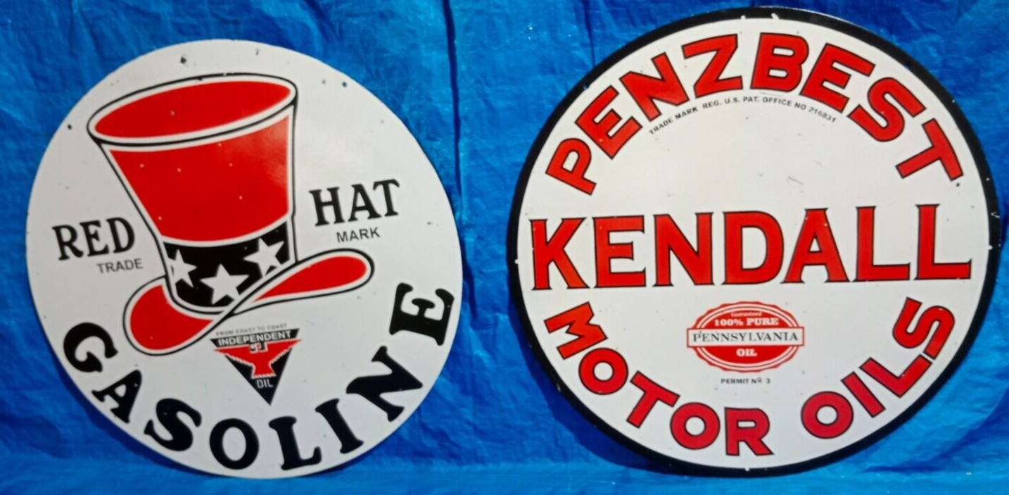 2 Porcelain Enamel Sign, More Details In Description