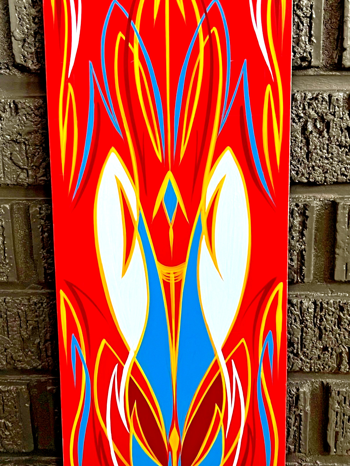Painted PINSTRIPING Hot Rat Rod SHOP Garage Sign Art Original pinstriped Panel