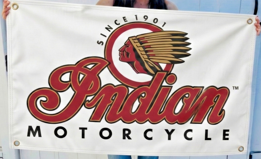 Indian Motorcycle Banner Sign 3×2 Vintage Style Man Cave Garage Wall decor
