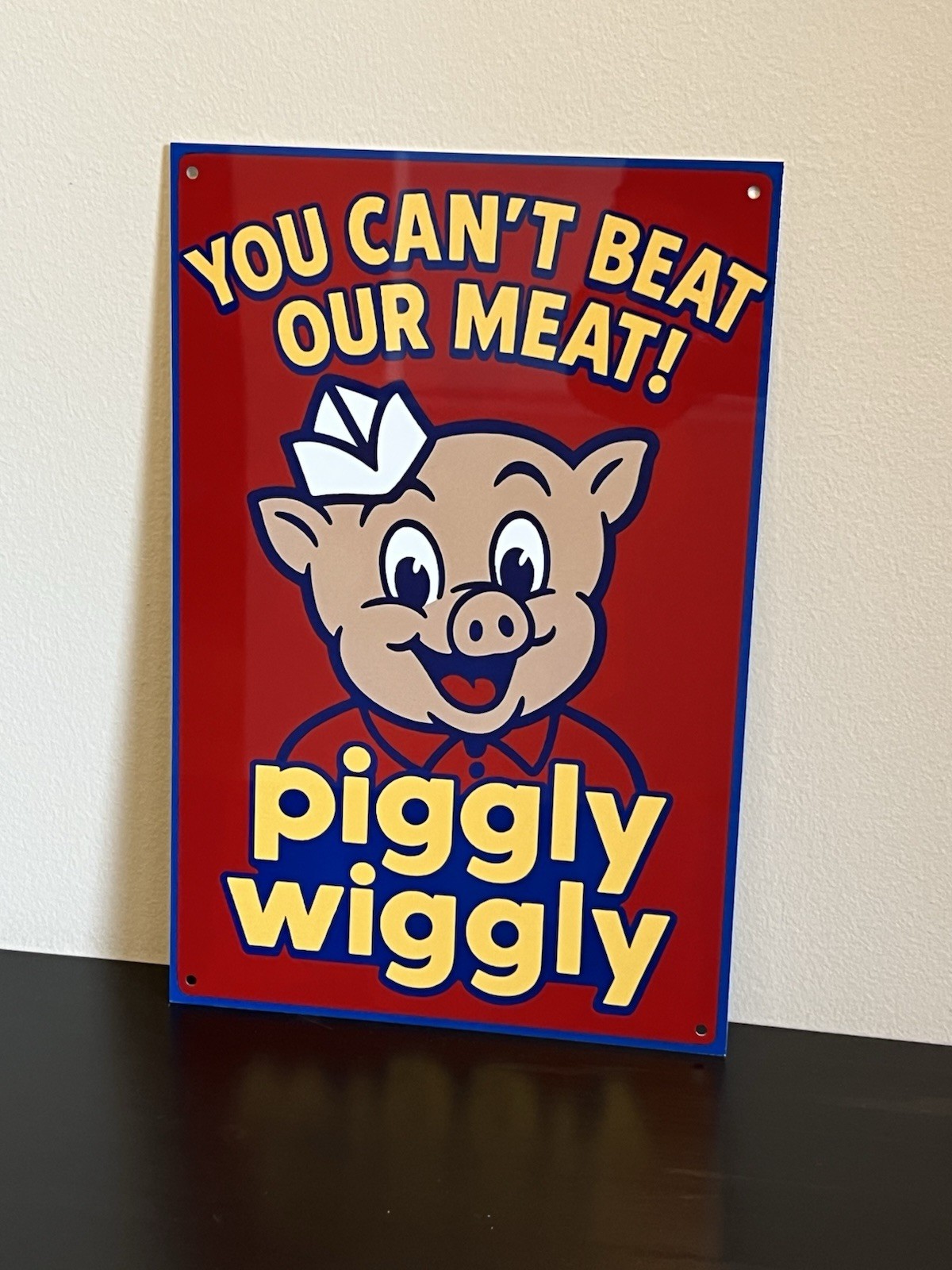 Hi Gloss! Piggly Wiggly Grocery Store Vintage Style Metal Sign