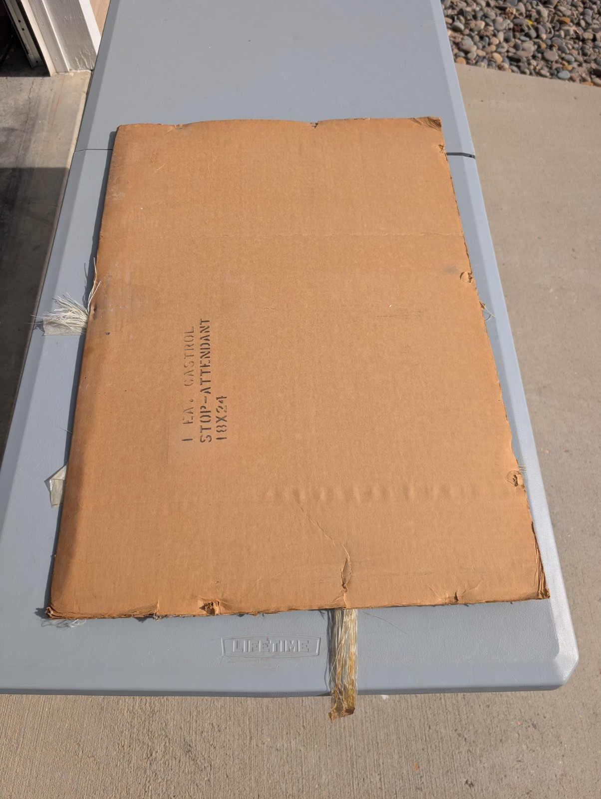 Vintage 1987 Castrol STOP please wait for attendant SIGN NOS ORIGINAL PACKAGING