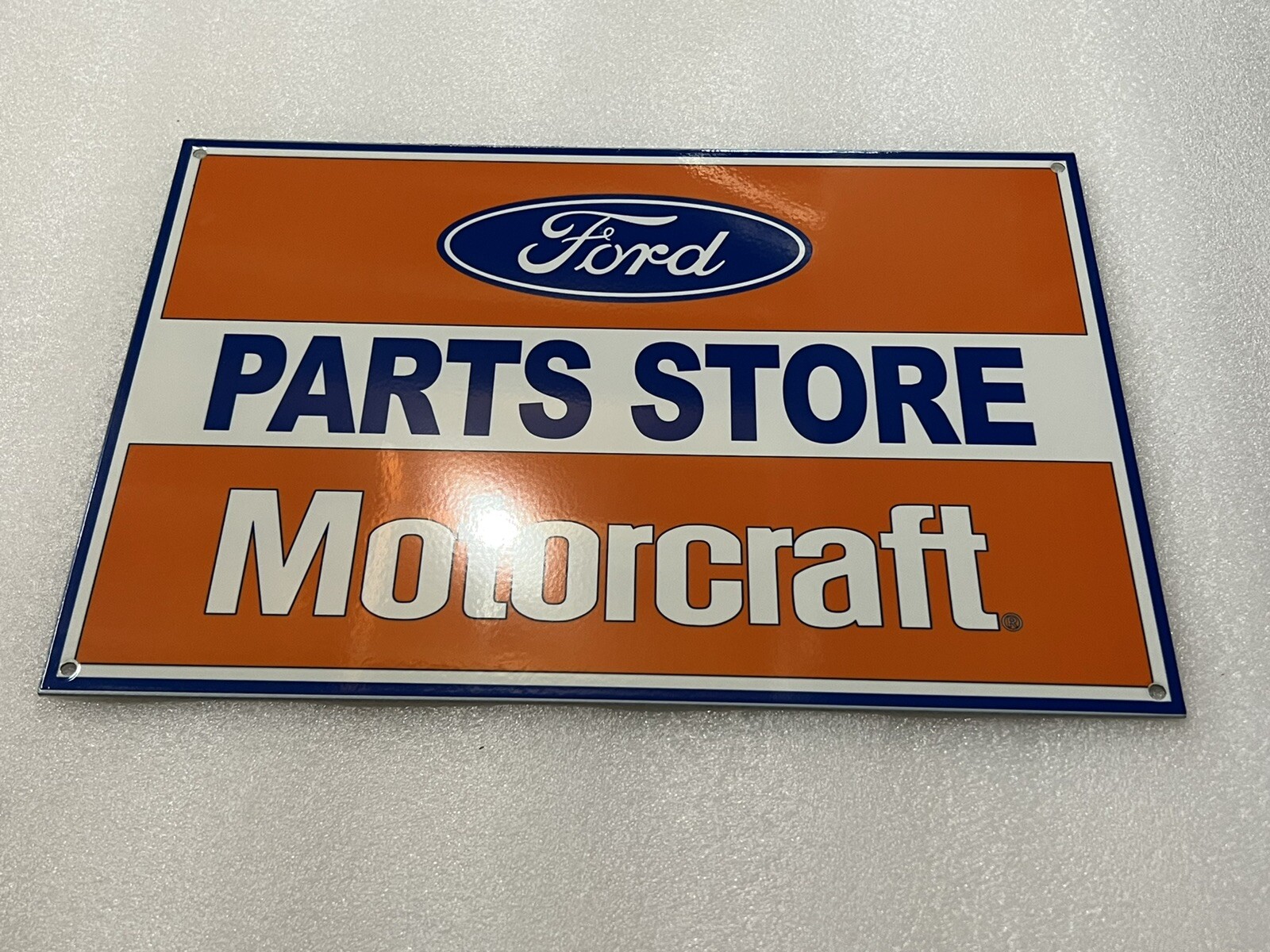 12in Ford Motorcraft Auto Parts Dealer Vintage Style Steel Metal Sign