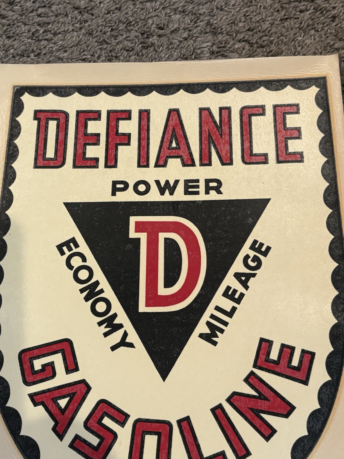 X-RARE 1930s-40s 1-PAIR”N.O.S.WATER TRANSFER”DEFIANCE”GASOLINE GAS PUMP DECALS👀