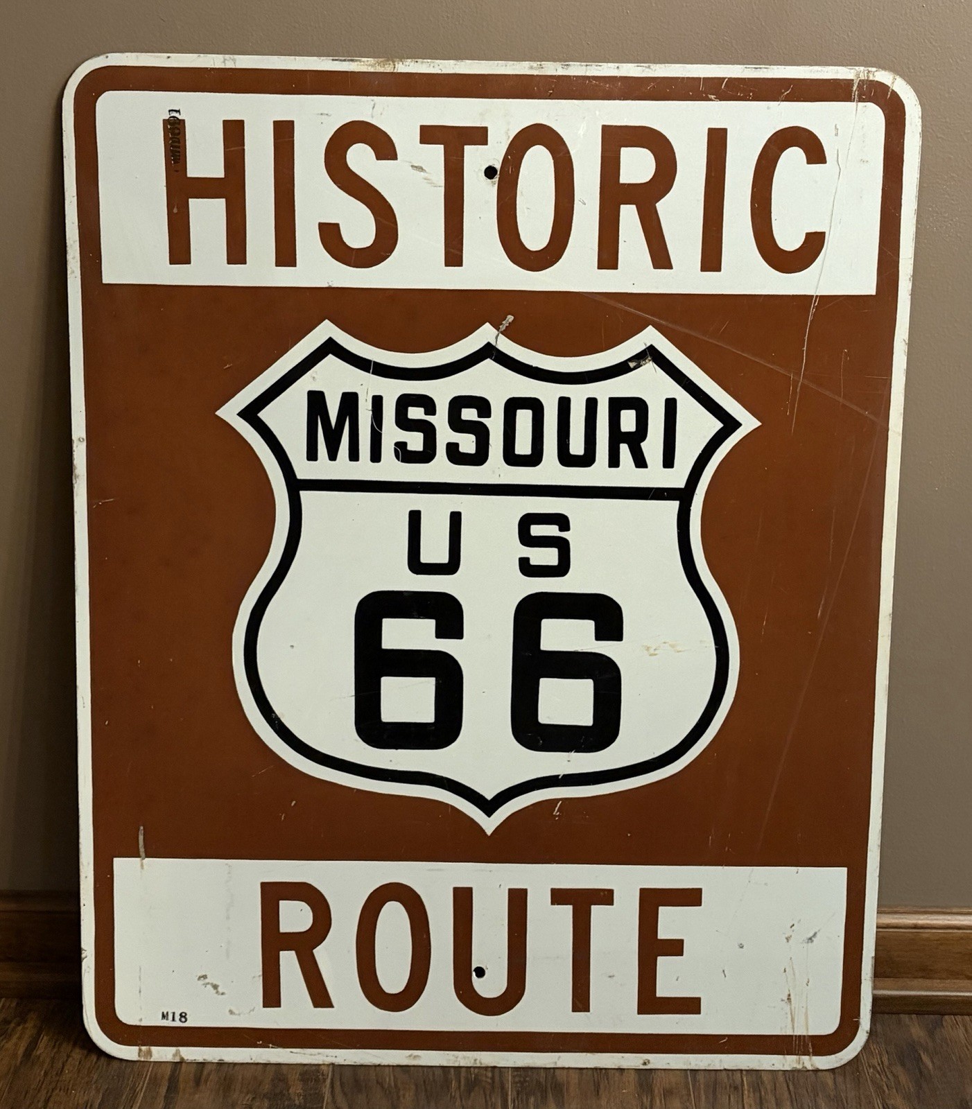 Scarce Historic Missouri U.S. Route 66 Highway Metal Sign 24” x 30”