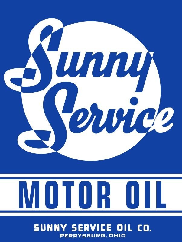 Sunny Service Motor Oil of Perrysburg, OhiO NEW Sign 18×24″ USA STEEL