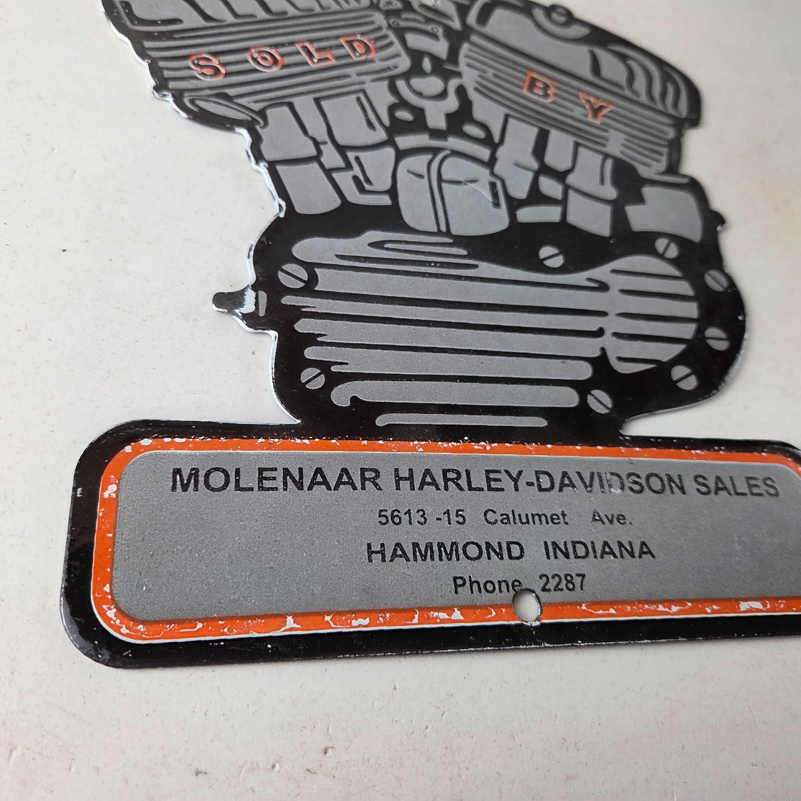 Vintage Harley Davidson Motorcycles Sign – USA Engine Repair Service Gas Sign