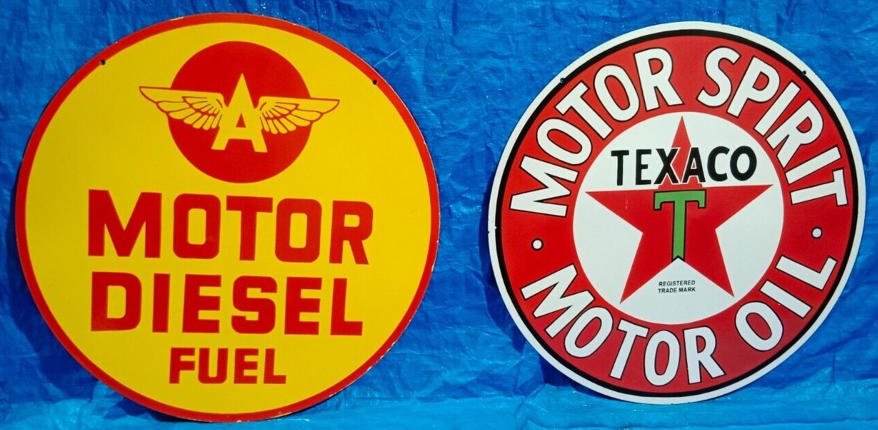 2 Porcelain Enamel Sign, More Details In Description