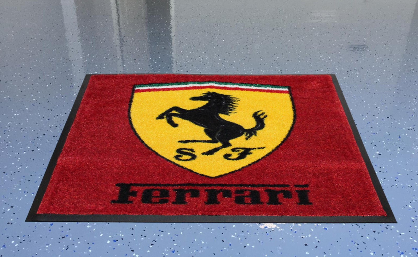 Ferrari Shield Floor Door Garage Mat, Large 3×3