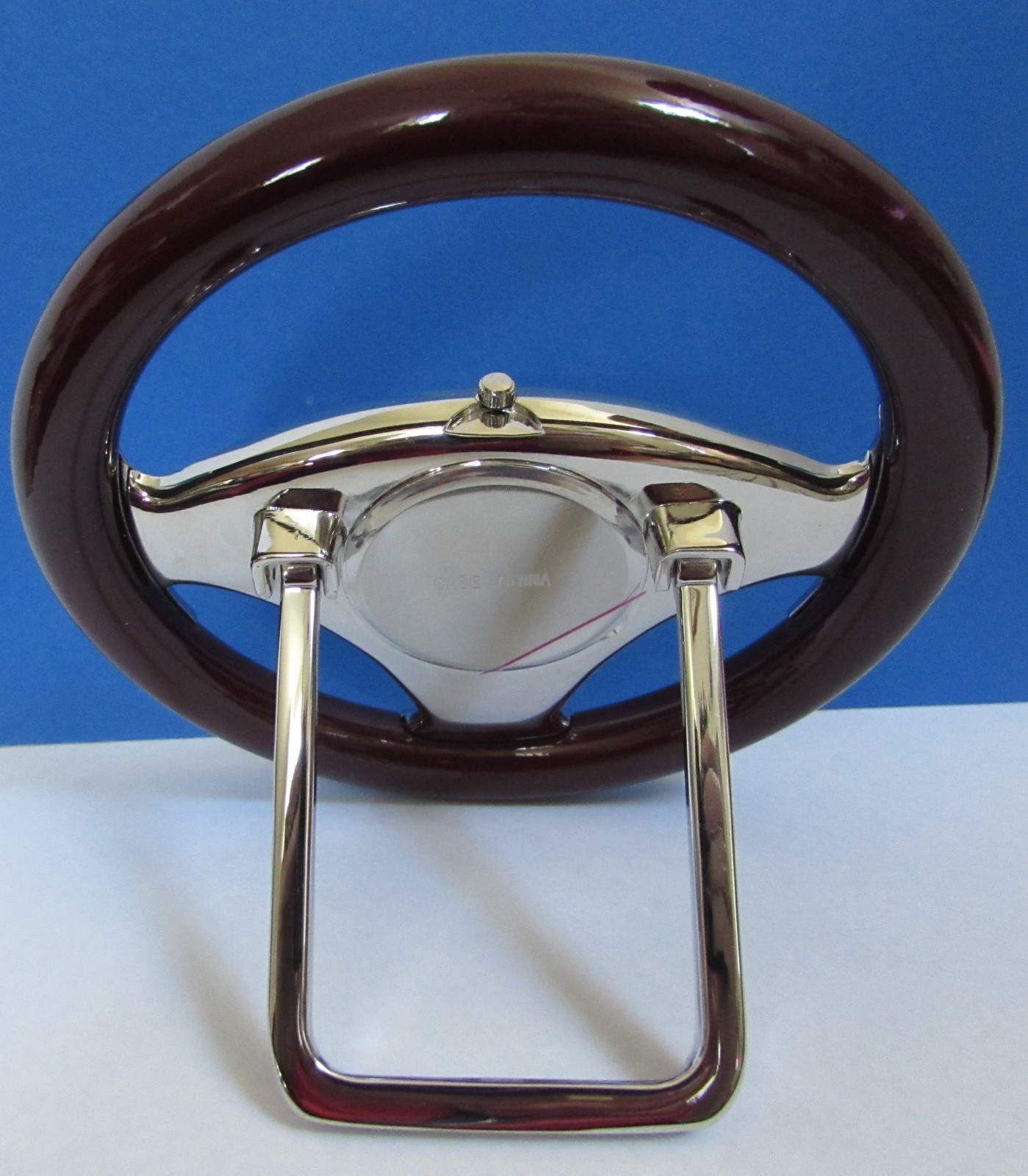 MERCEDES~BENZ STEERING WHEEL DESK CLOCK ~ 3 3/4″ d.i.a.~ NEARLY NEW ~ FREE SHIP