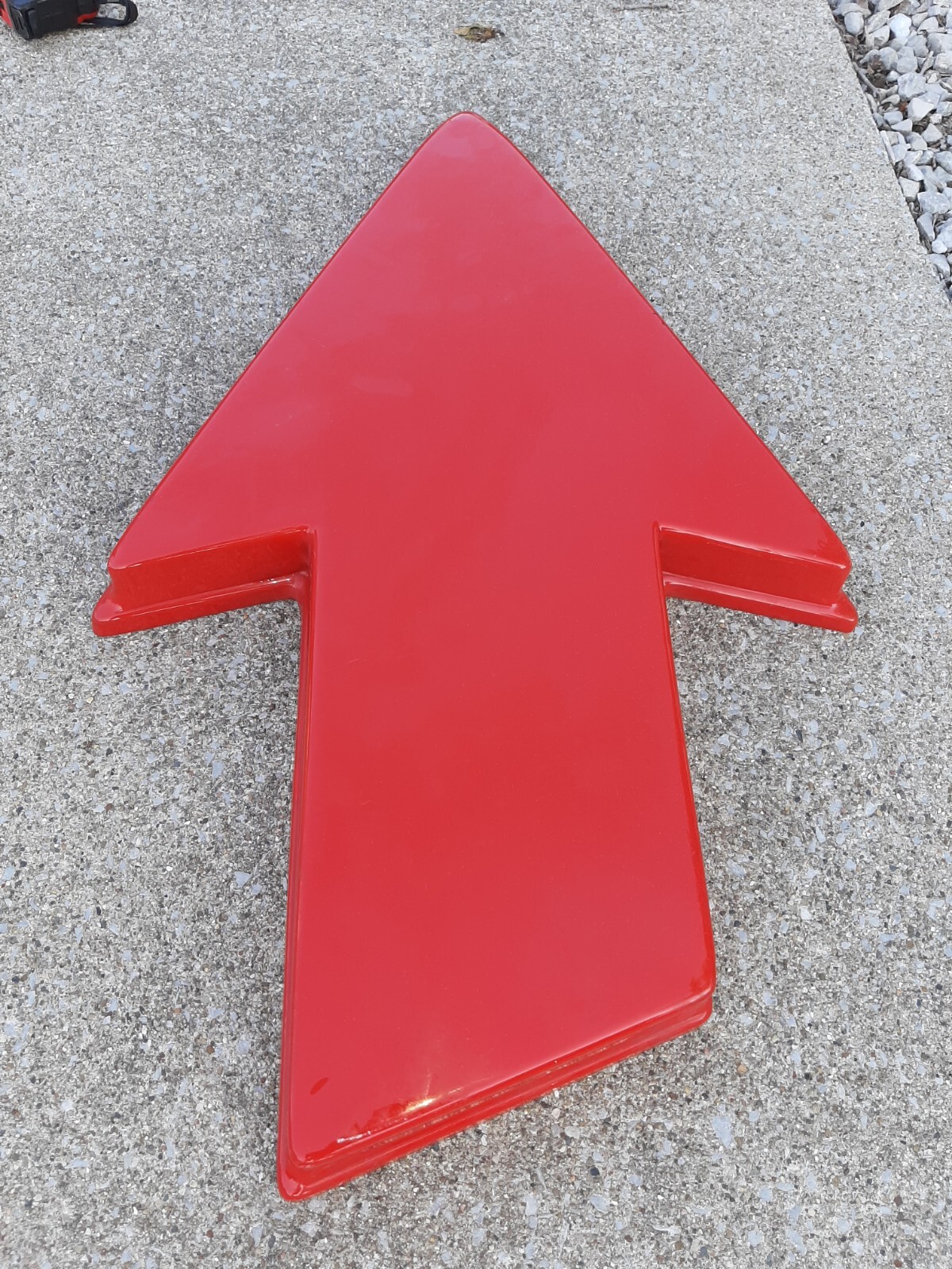 VINTAGE SUNOCO GAS STATION SIGN ORIGINAL RED ARROW POINT 1 PIECE MONTICELLO IN.