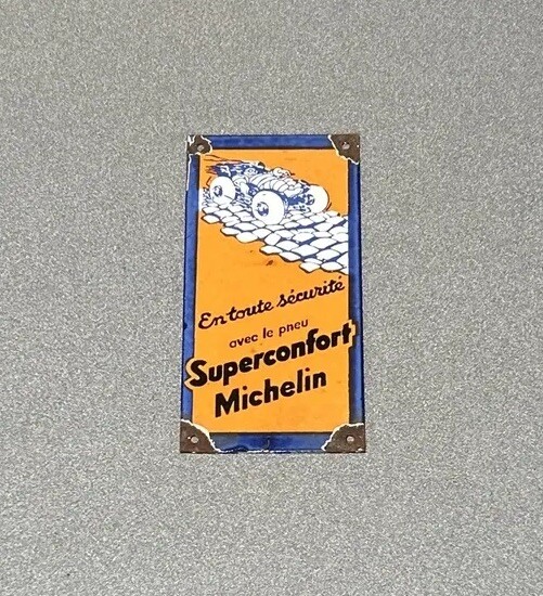 VINTAGE MICHELIN TIRES PORCELAIN SIGN CAR GAS TRUCK OIL