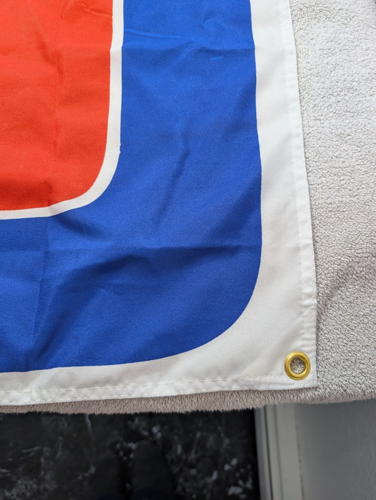 Rare Fina First Motor Oil Advertising Flag Pit Lane Racing Collectible Banner