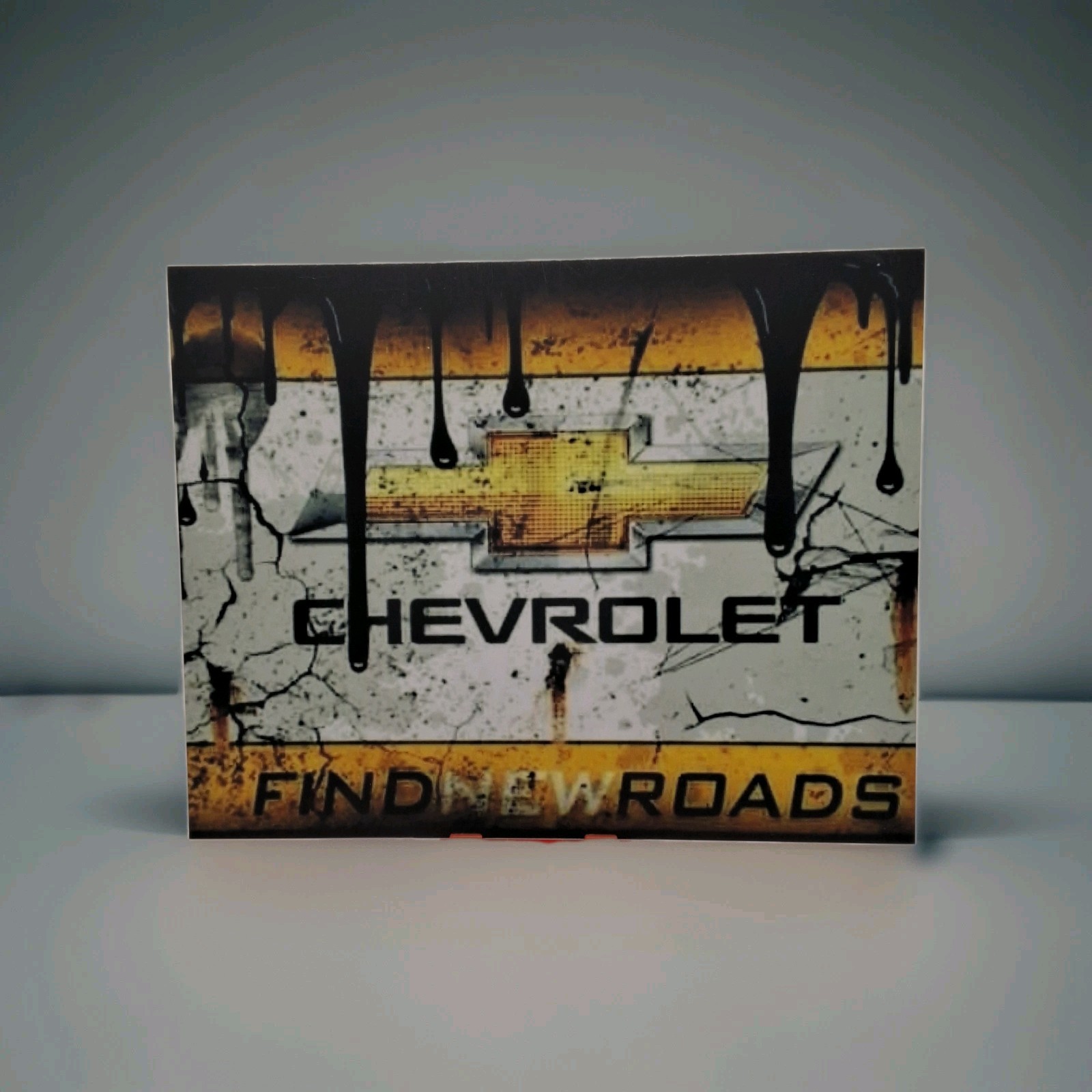 Find New Roads Paint Drip Vintage 8 X 10 Metal Sign