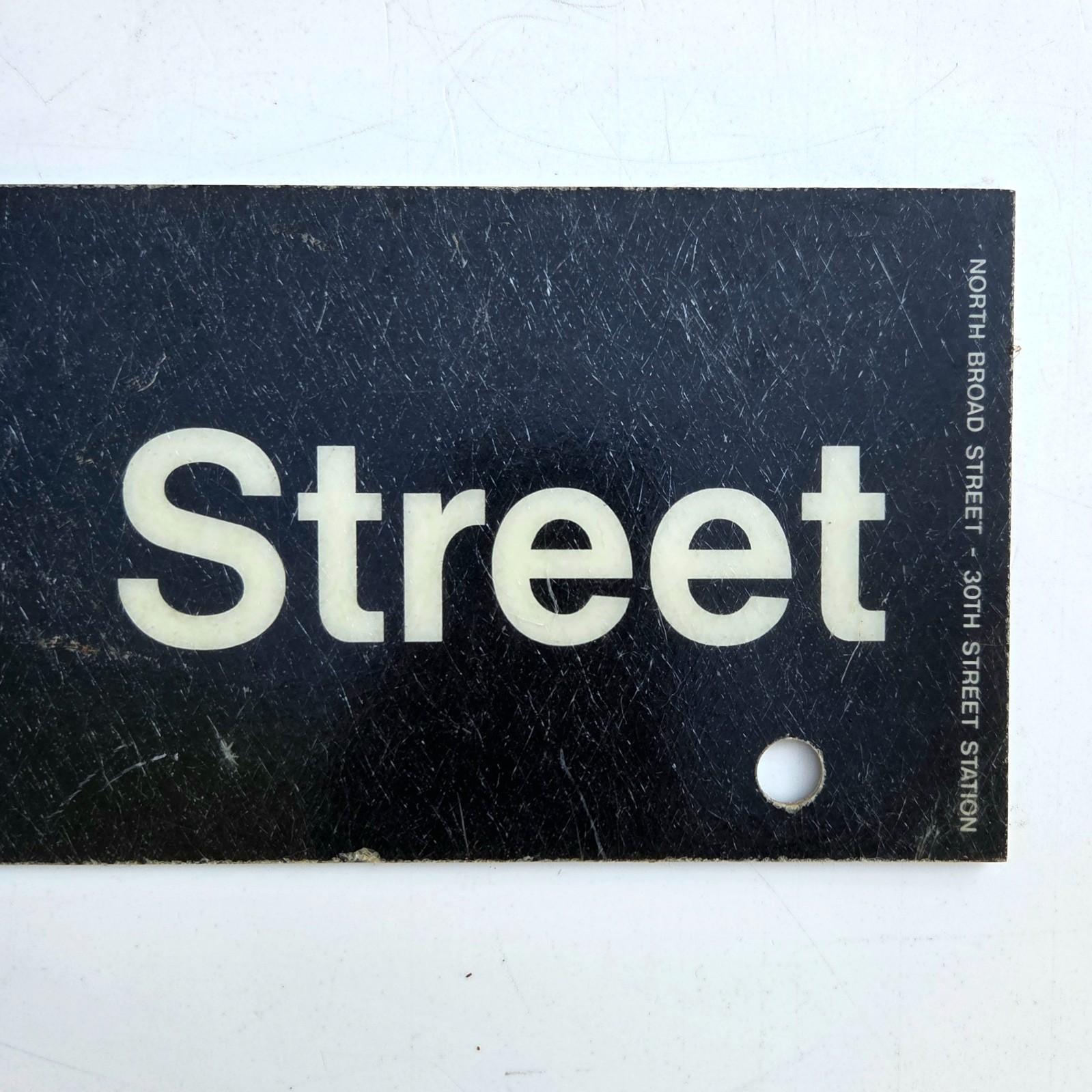 Vtg Septa Sign 30th St Station North Broad Street Double Sided Railroad Subway