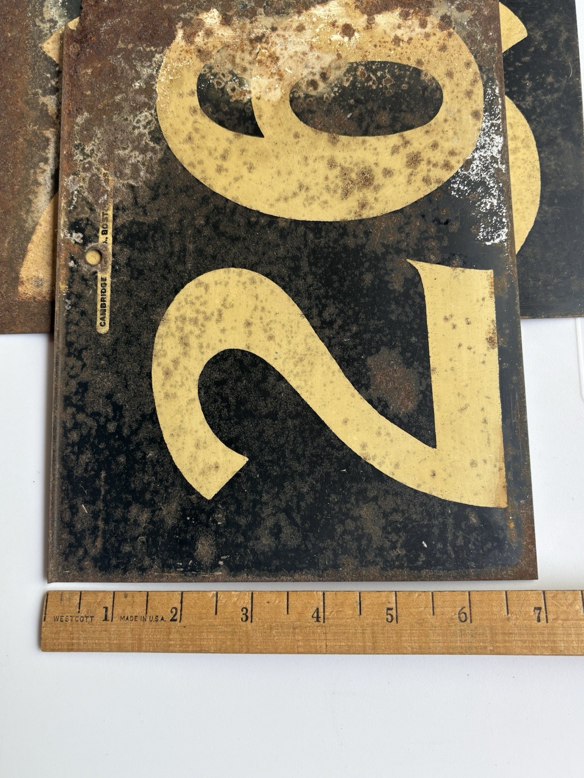 Vintage Service 1930s Gas Station Metal Sign Pair 2 Sided # 26 Gas Price