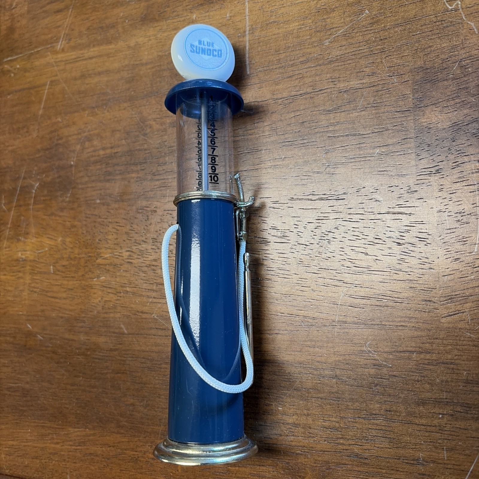 Vintage Blue Sunoco Metal Gas Pump Replica Approximately 7.5”