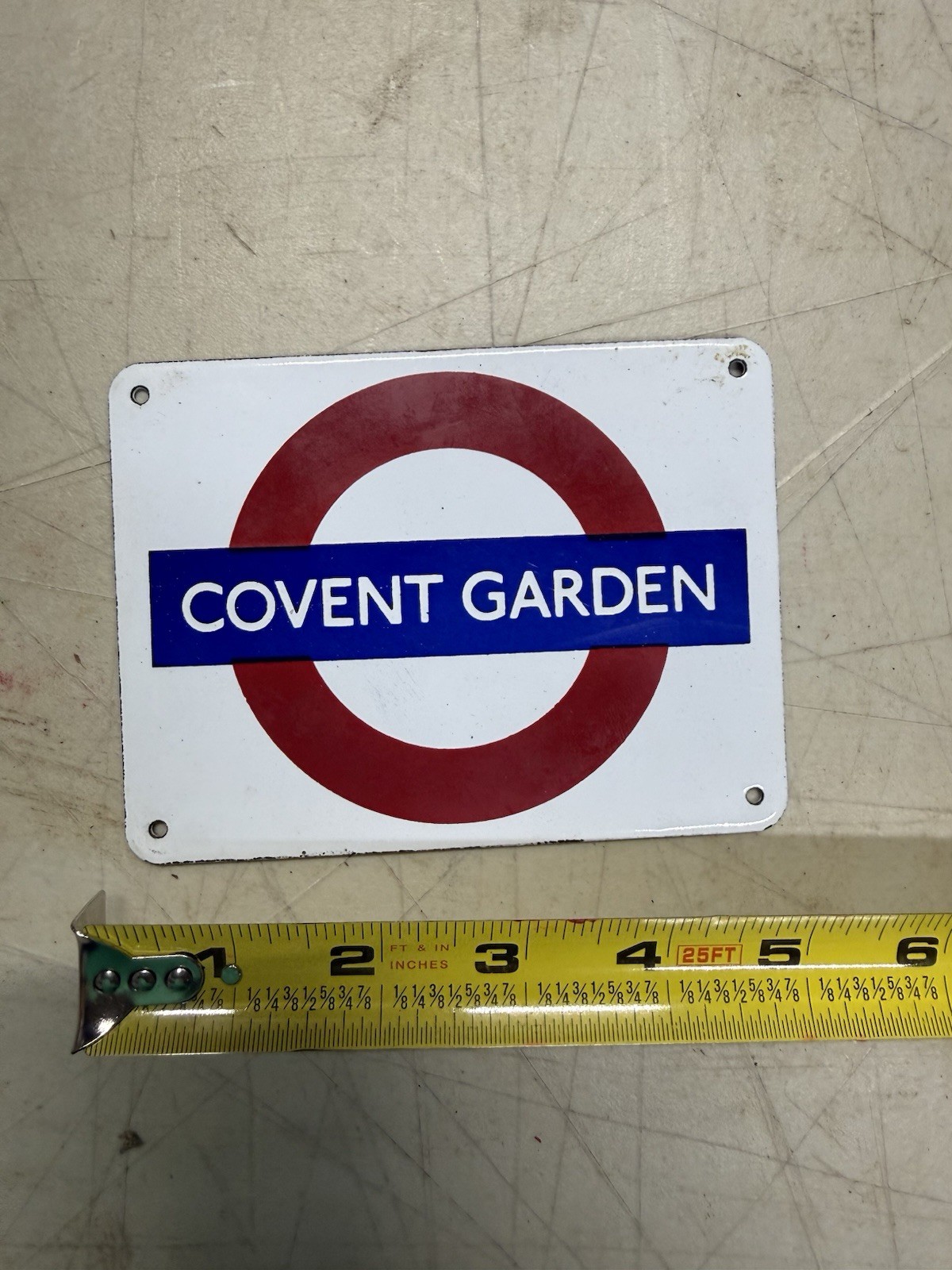 Covent Garden Porcelain Sign Souvenir Of London