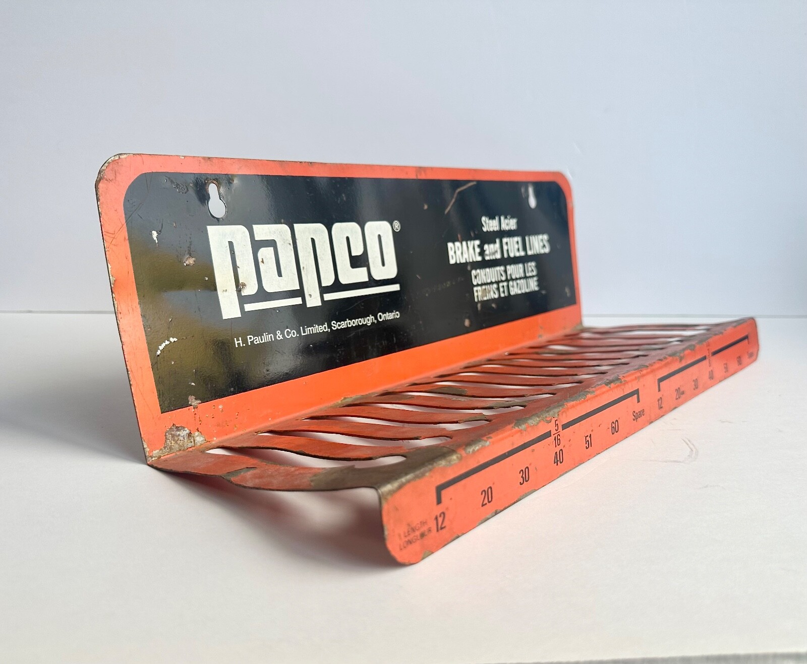 Papco Steel Acier Brake and Fuel Lines Sign – Hanging Wall Display