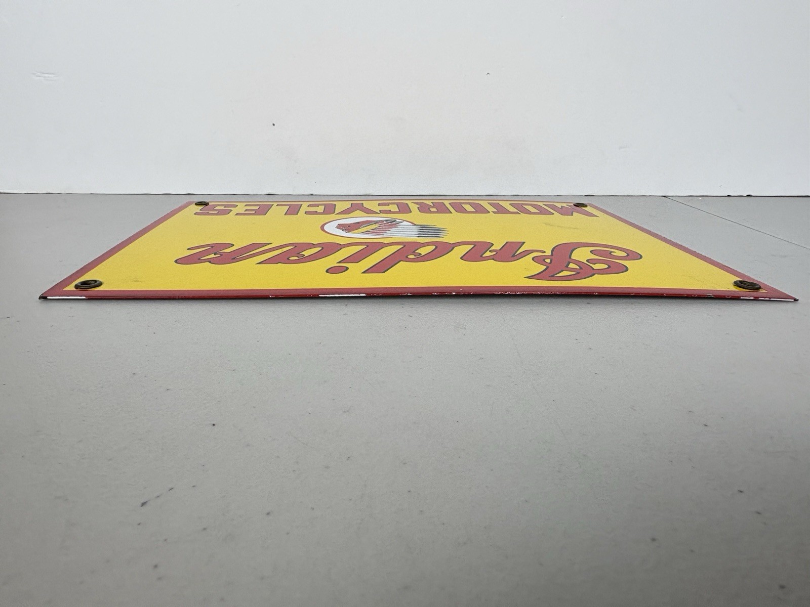 Vintage Indian Motorcycles Porcelain Sign Dealership, Motor Bike Sign