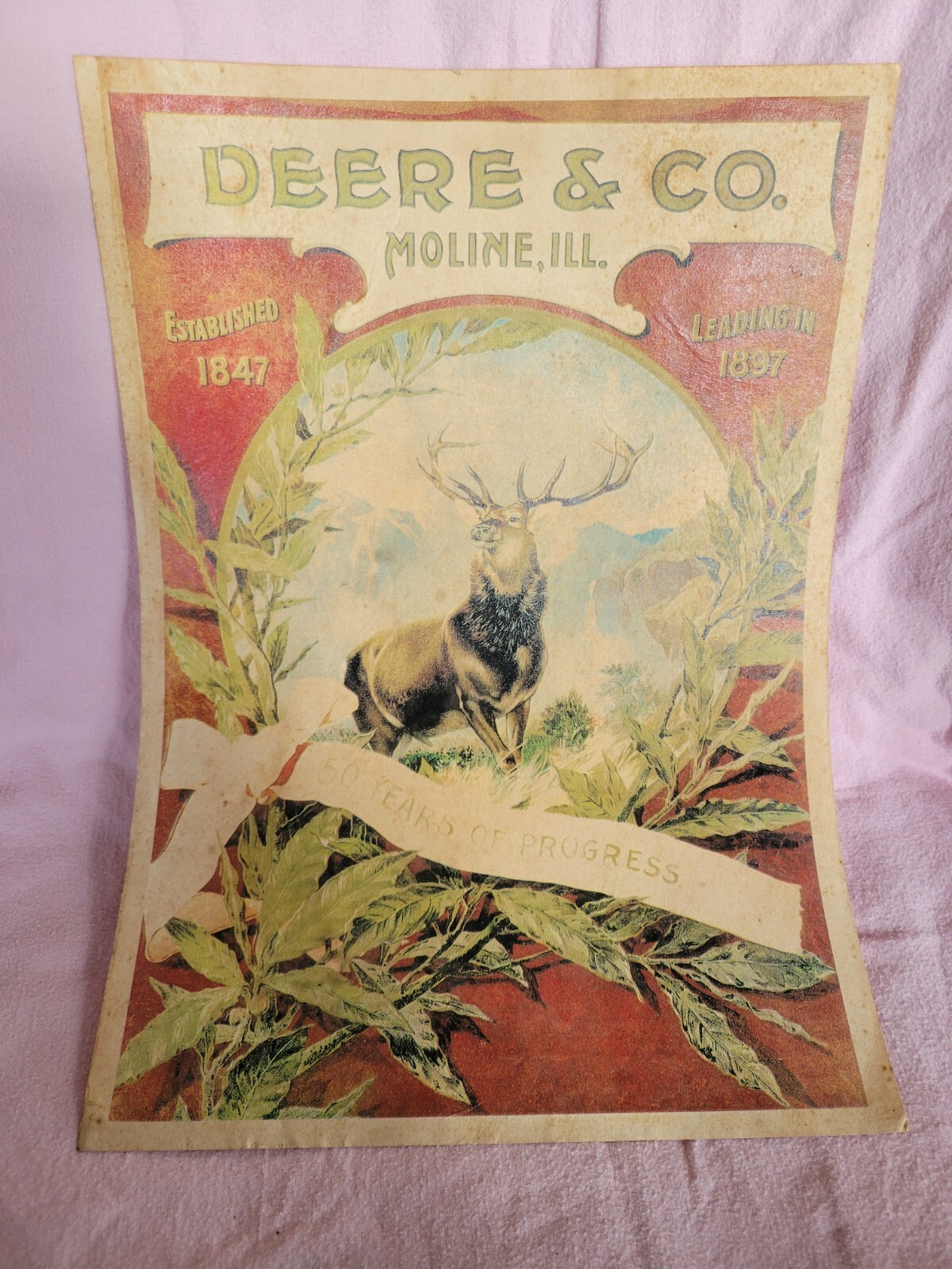 Vintage JOHN DEERE dealer sign print