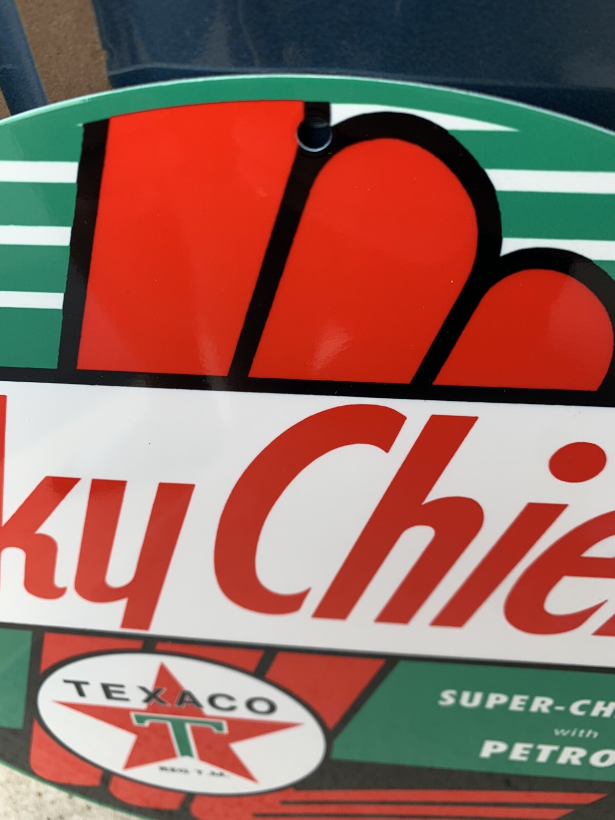 Vintage Style Texaco Sky Chief Gasoline Metal Heavy Quality Sign