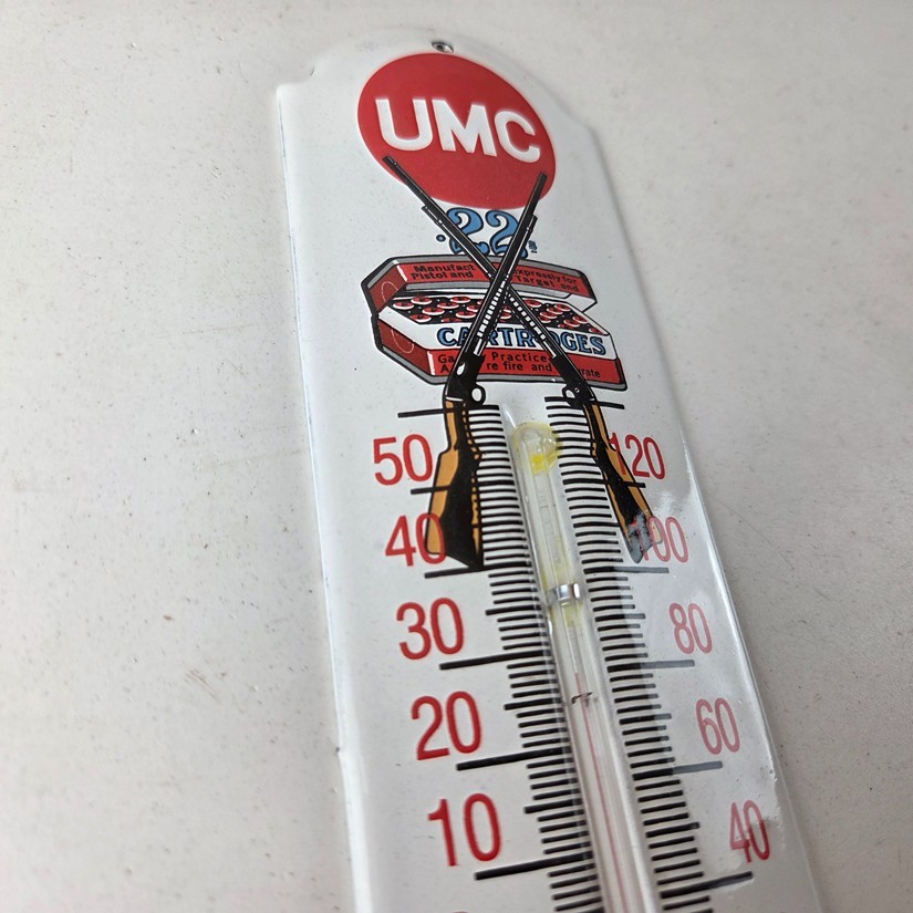Vintage Remington Rifle Sign – Hunting Ad Sign on Porcelain Thermometer