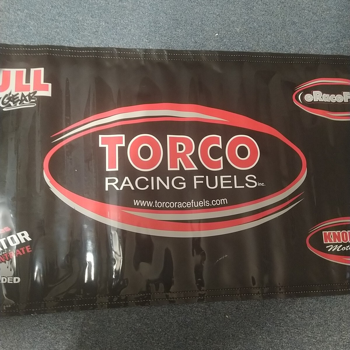 Vintage TORCO Racing Fuels LARGE Vinyl Banner Sign Grommets Skull Motorsport