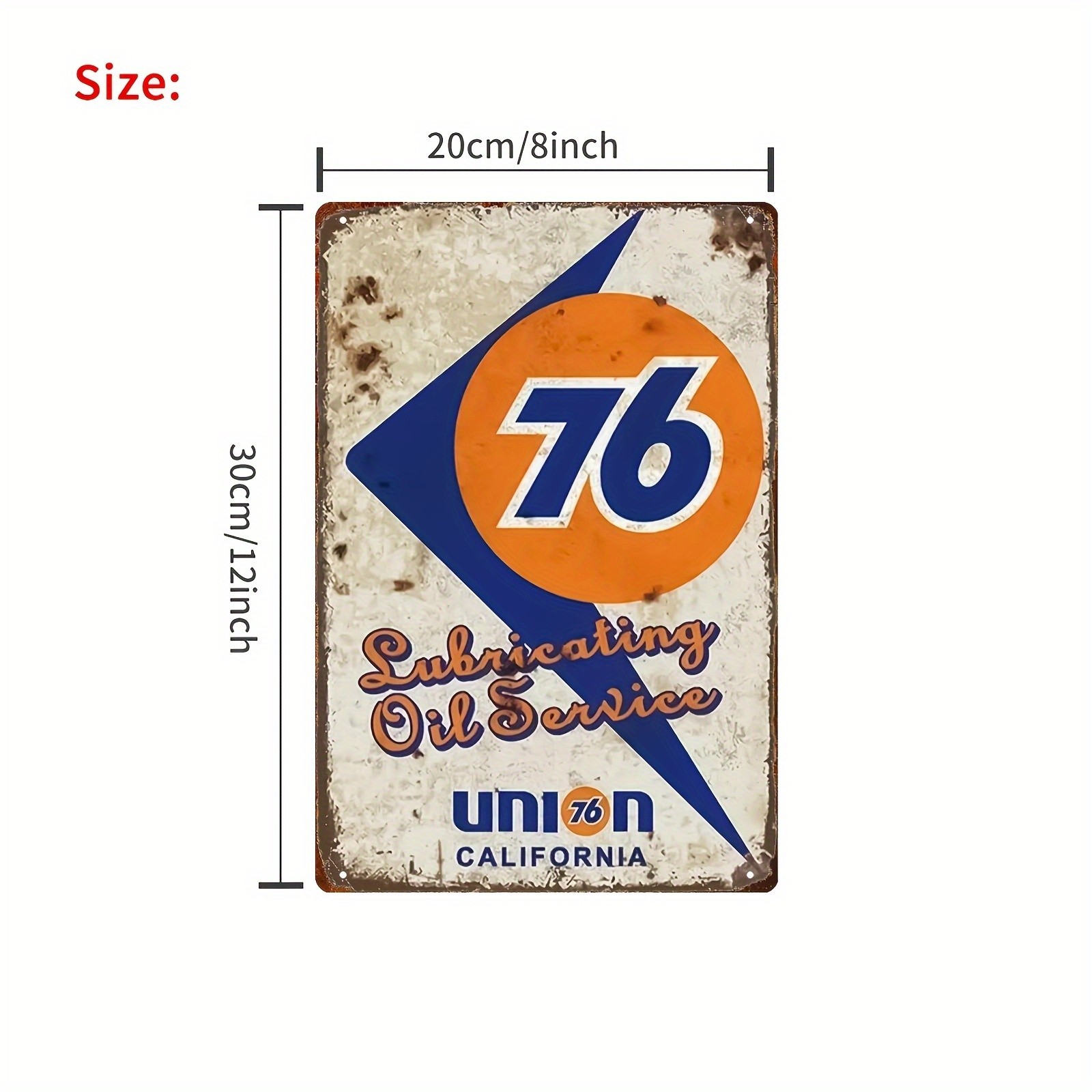 Vintage Sinclair-76 Gasoline & Engine Oil Tin Metal Signs – Frameless, Retro Wal