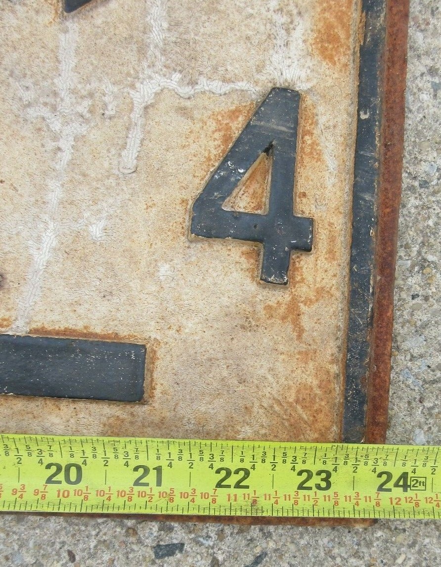 1890s Cast Iron Street Sign New Jersey Garden State Fort Elfsburg Quinton