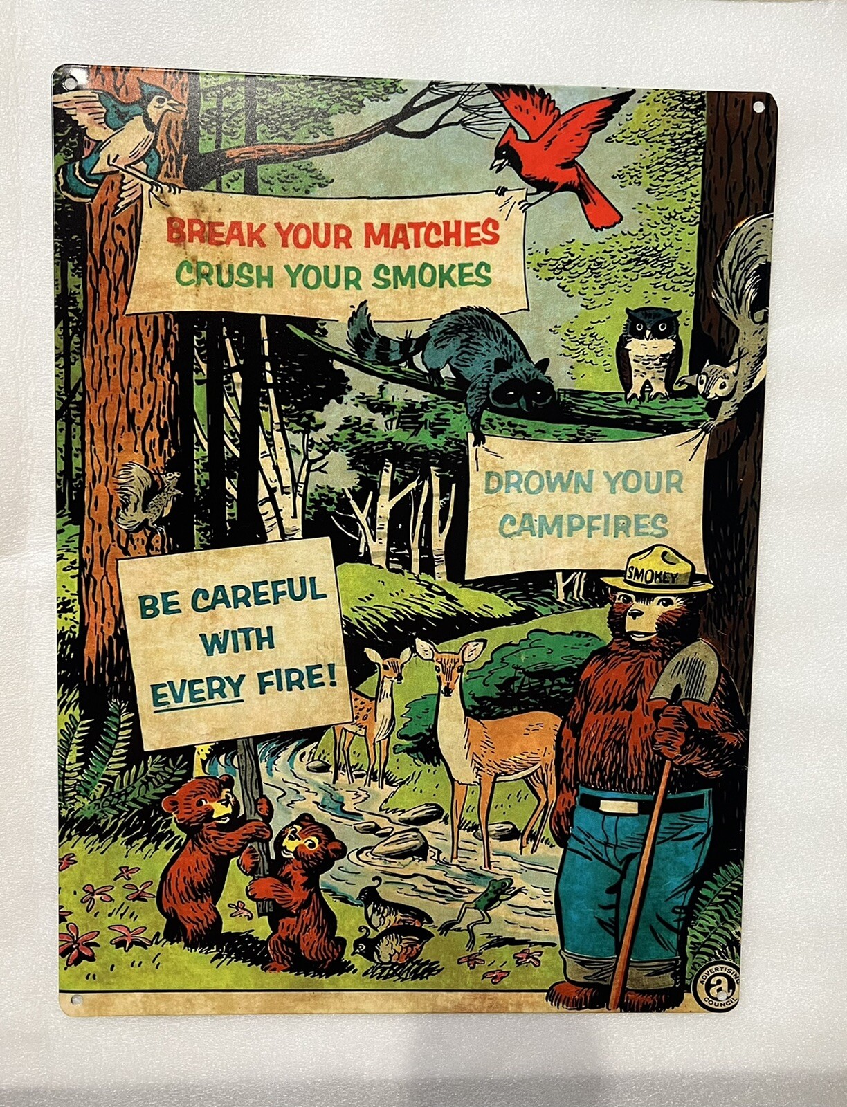 16 Inch Smoke Beat Powdercoat vintage Style Steel SIGN Made Is USA