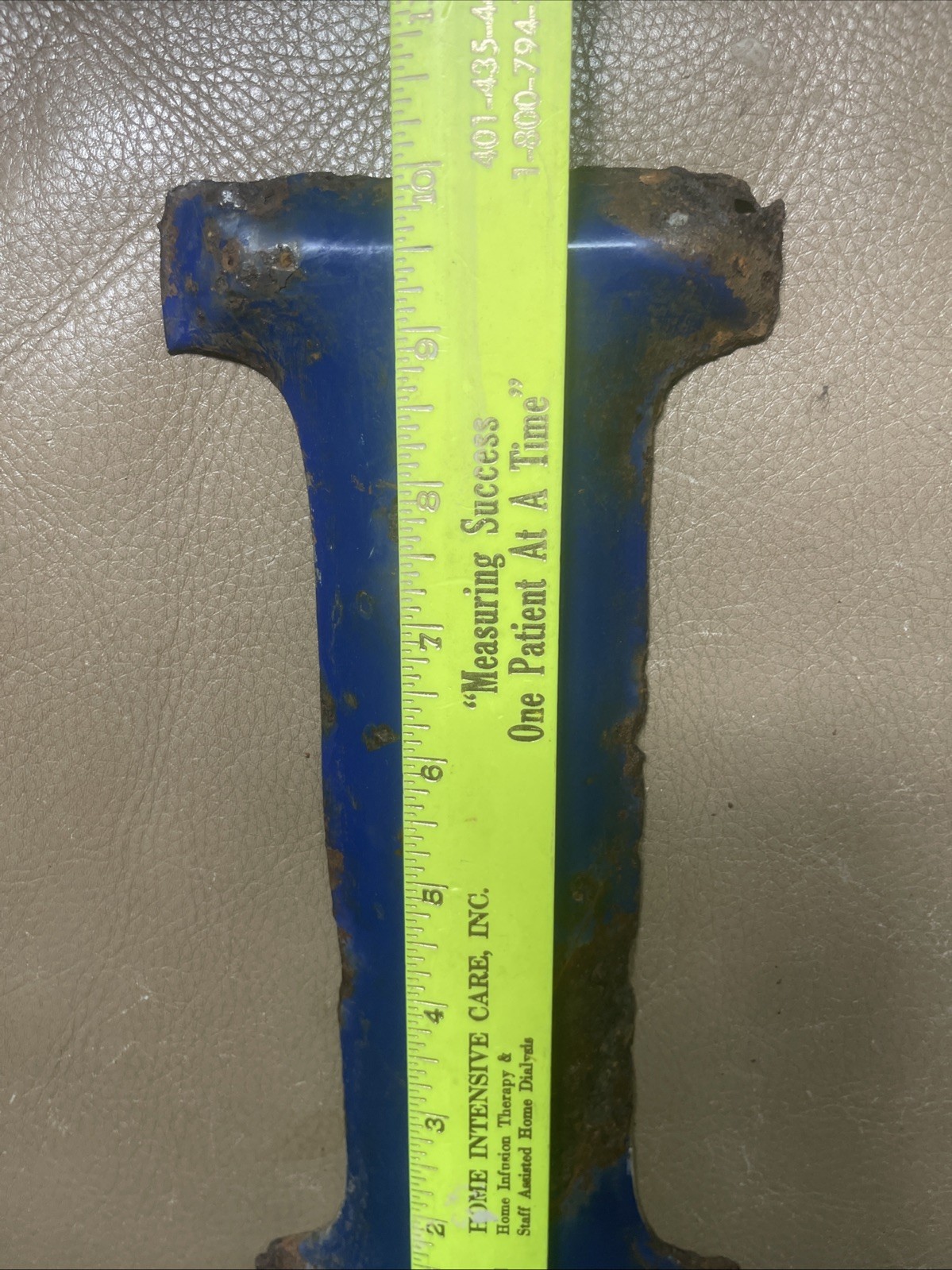 Vintage Porcelain Letter “I” Gulf 10” Gas station SIGN Marquee Blue 1950’s Metal