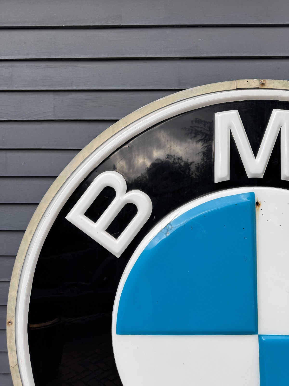 HUGE VINTAGE BMW DEALERSHIP SIGN (6 FEET WIDE) 1980s