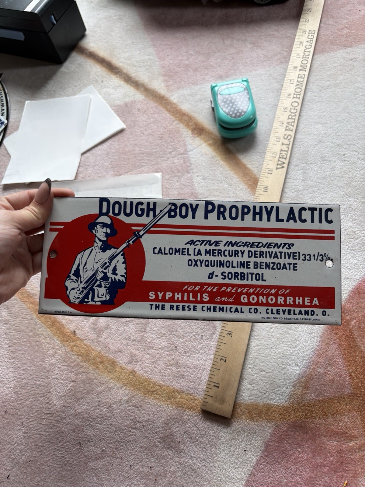 Porcelain Dough Boy Prophylactic Sign
