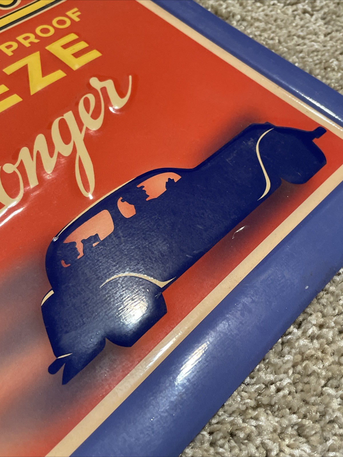 Super Pyro Anti-Freeze Metal Advertising Sign