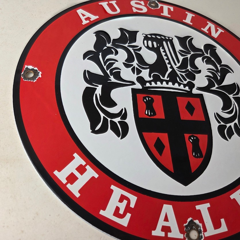 Vintage Austin Healey Automobiles Sign – Porcelain Gas Pump Dealership Sign