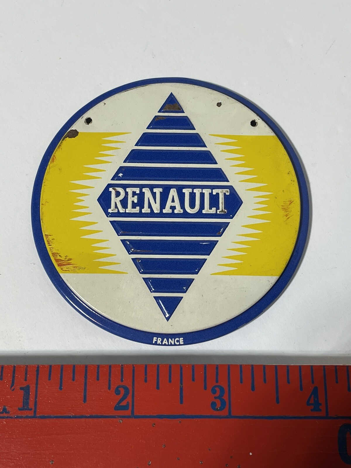 Renault France Automobiles 3” Embossed Tin Sign READ