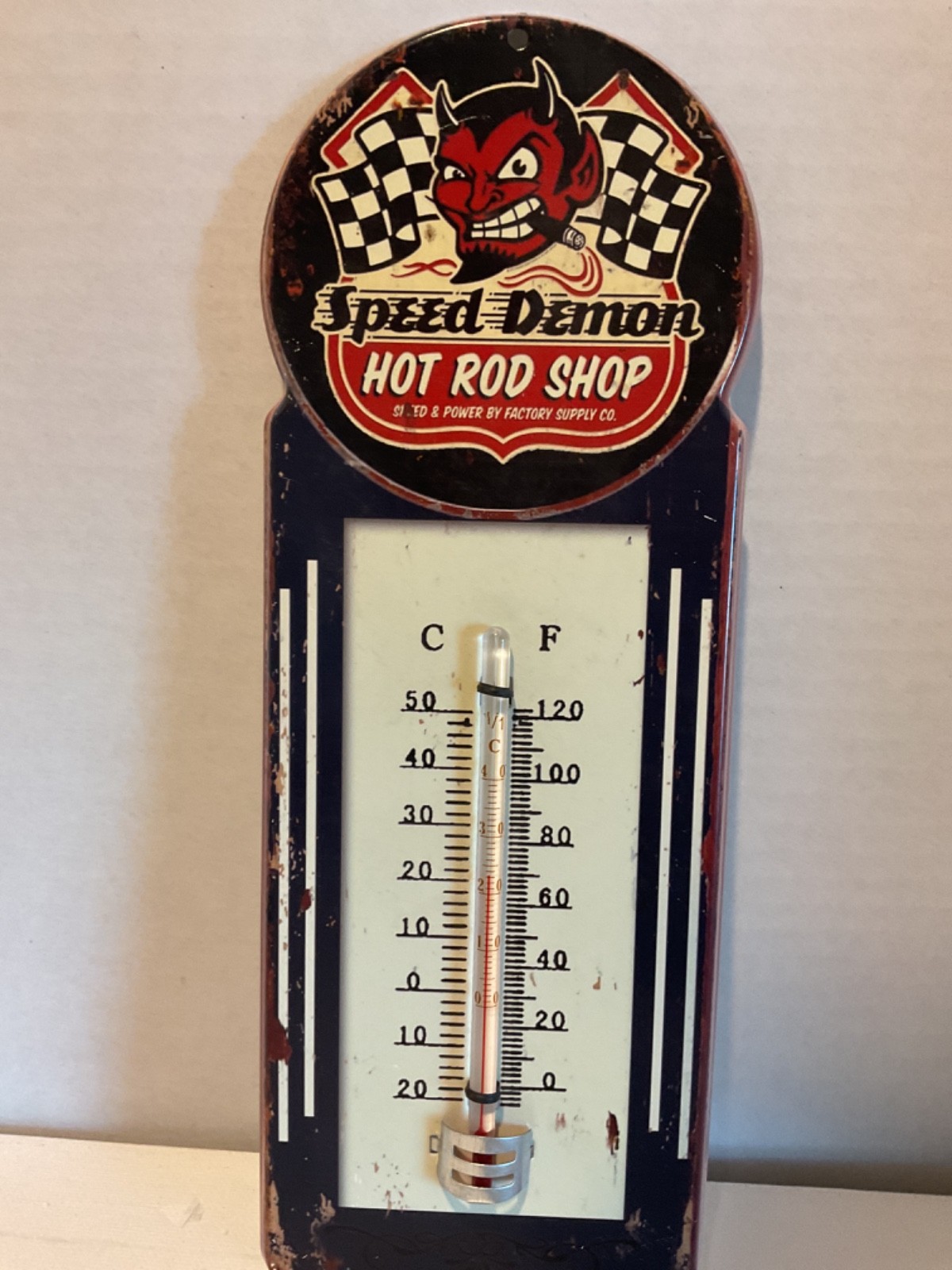 RARE FIND find vintage “Speed Demon hot rod shop” thermo adverisement 1960s