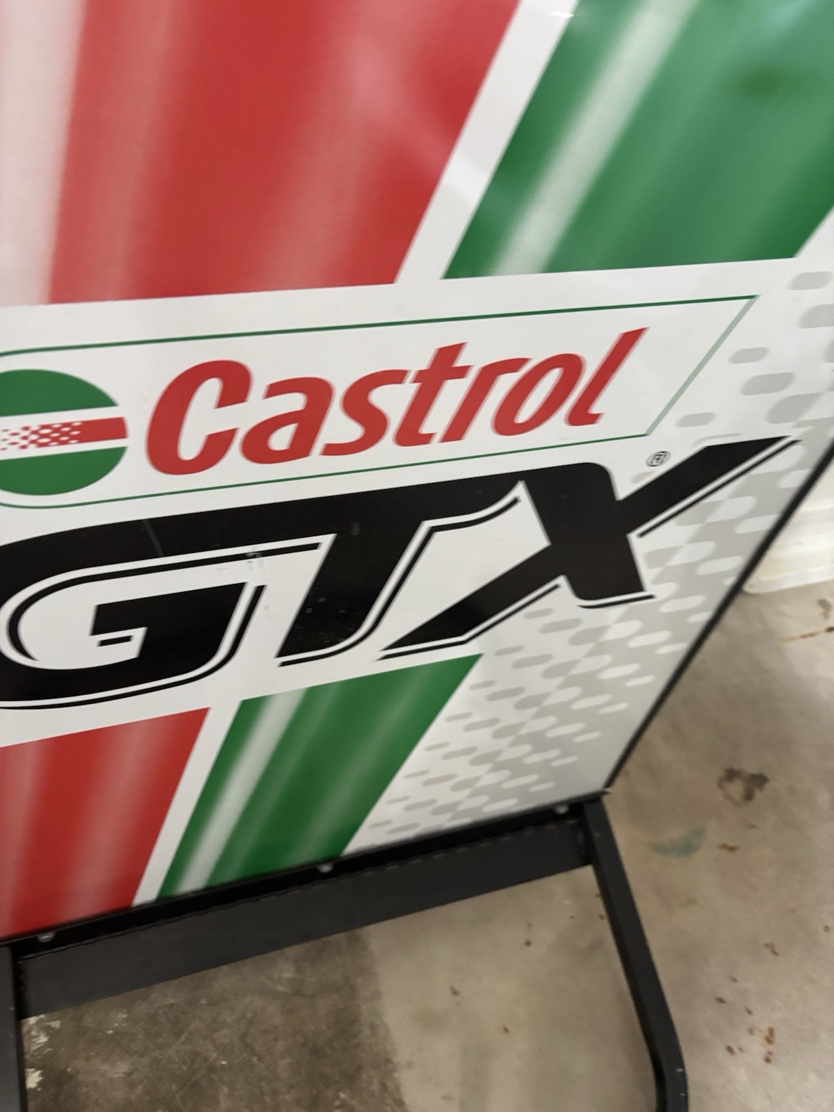 CASTROL GTX SIGN – Motor Oil Genuine Plastic Double Sided Sidewalk Stand Up