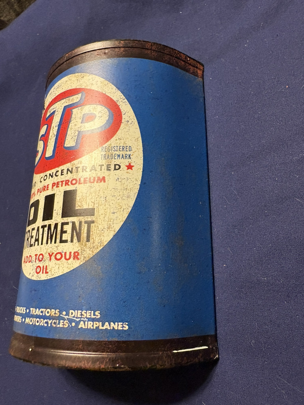 Vintage Style STP Oil Treatment Can Metal Wall Decor Man Cave Shop Decor. T 2