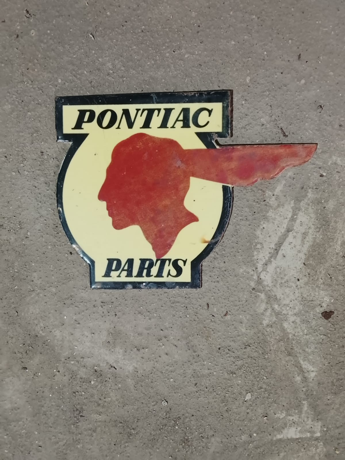 PORCELAIN PONTIC ENAMEL SIGN 8X6 INCHES