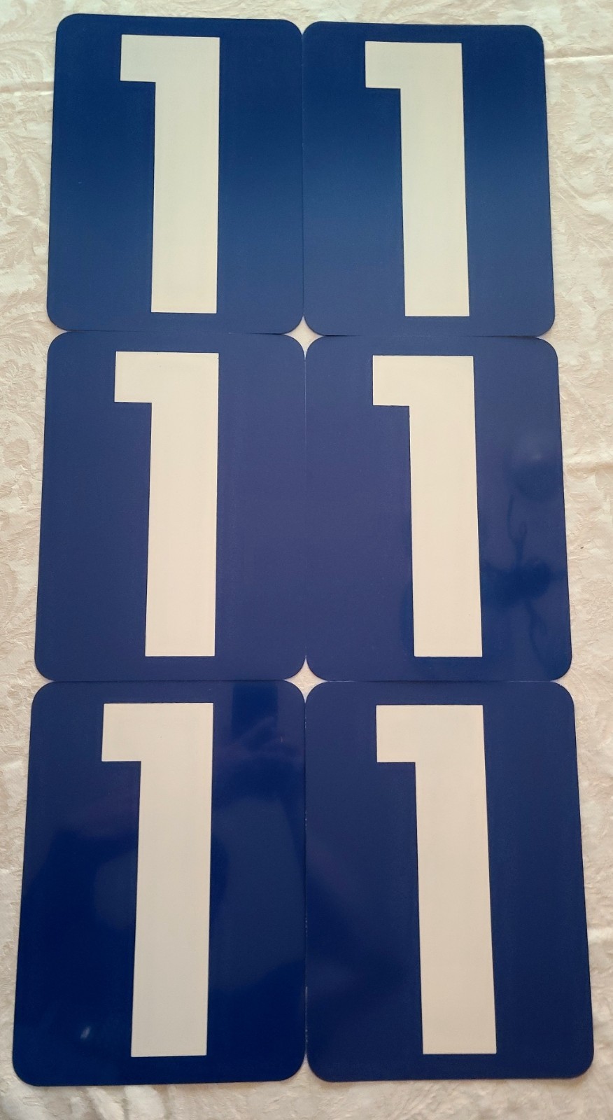 NOS Chevron Gas Station Price Panels 2/1 Double-Sided Aluminum Signs Lot of 6
