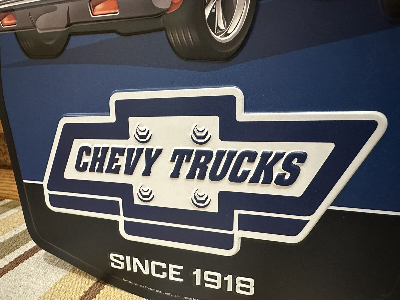 Chevrolet Truck Metal Sign C10 Garage Parts Tools Vintage Style Chevy Wall Decor