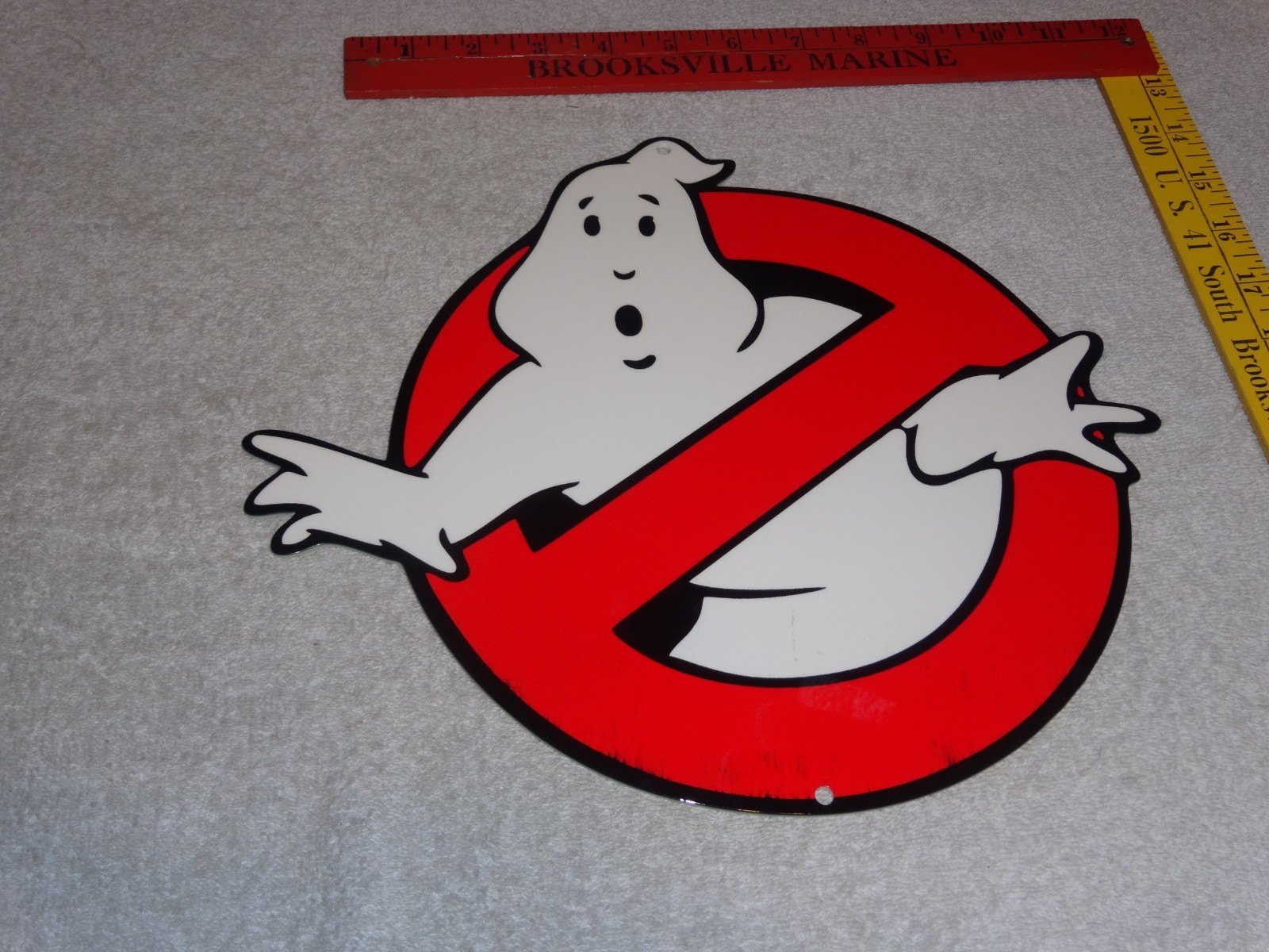 VINTAGE GHOSTBUSTERS NO ICON GHOST👻1′ METAL MOVIE 2 3 TV SODA GASOLINE OIL SIGN