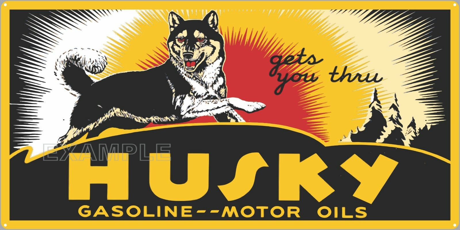 HUSKY GASOLINE GAS STATION PUMPS VINTAGE OLD SIGN REMAKE ALUMINUM SIZE OPTIONS