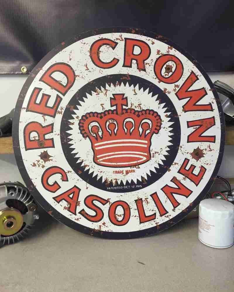 Signal Gasoline Round Metal 24″ Sign